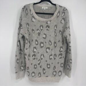 Grace and lace Leopard Print Fuzzy Sweater medium